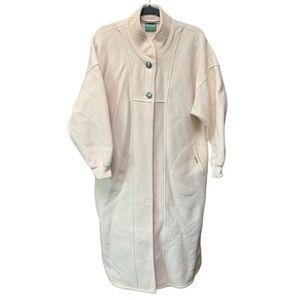 Geiger Collections Coat Womens XXL Oatmeal Cream Neutral Boiled Wool Austria